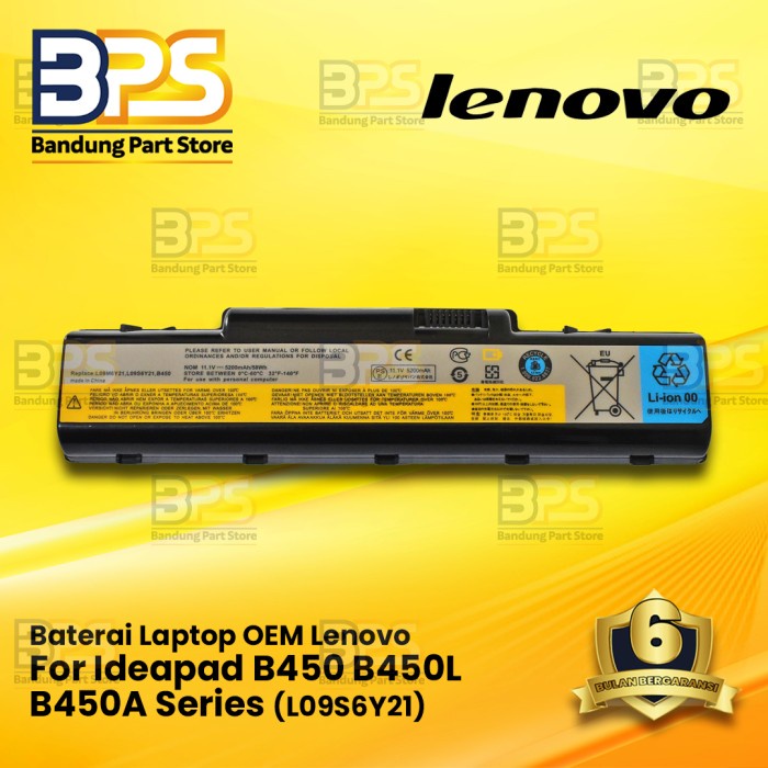 Baterai Laptop OEM Lenovo Ideapad B450, B450L, B450A Series / L09S6Y21