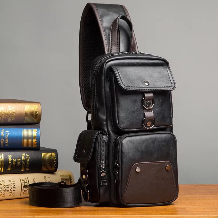 Tas Slempang Kulit Pria Selempang Premium 9852