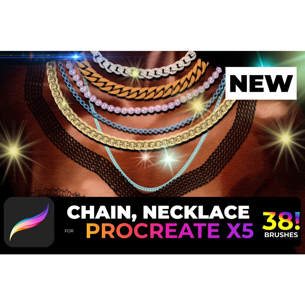 Procreate Brush - Chain Necklaces for Procreate