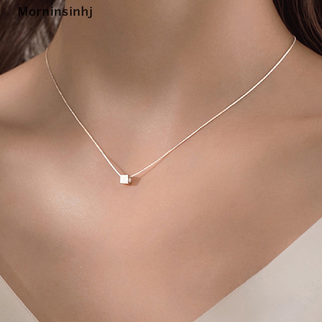 Mornin Kalung Geometris Persegi Kalung Sederhana Wanita Perhiasan Halus Lucu Aksesoris id