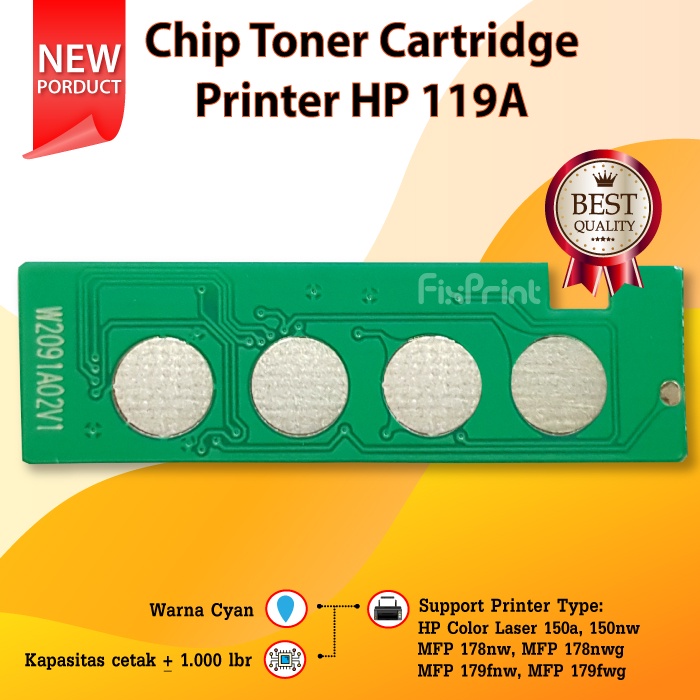 Chip Toner Cartridge 119A W2090A Laser Colour Laser 150a 150nw MFP 178nw 179nw 179fnw 179fwg