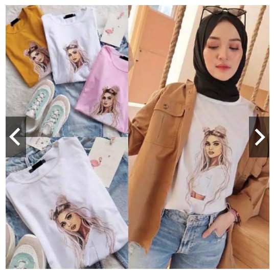 FIFI FASHION TSHIRT PRINCESS CEWE BULE BLONDE GIRL KAOS OBLONG