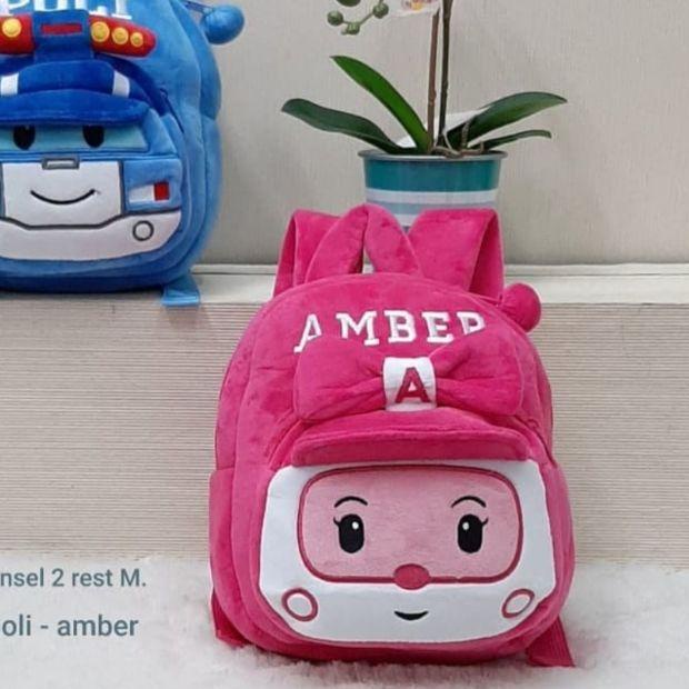 Backpack Import Tas Ransel Anak Boneka Robocar Poli Amber Robotruck