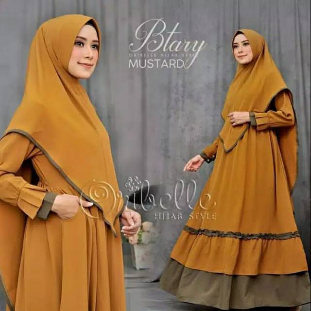 Btary Syari Set | Gamis Syar'i Khimar | Setelan Hijab Best Seller 