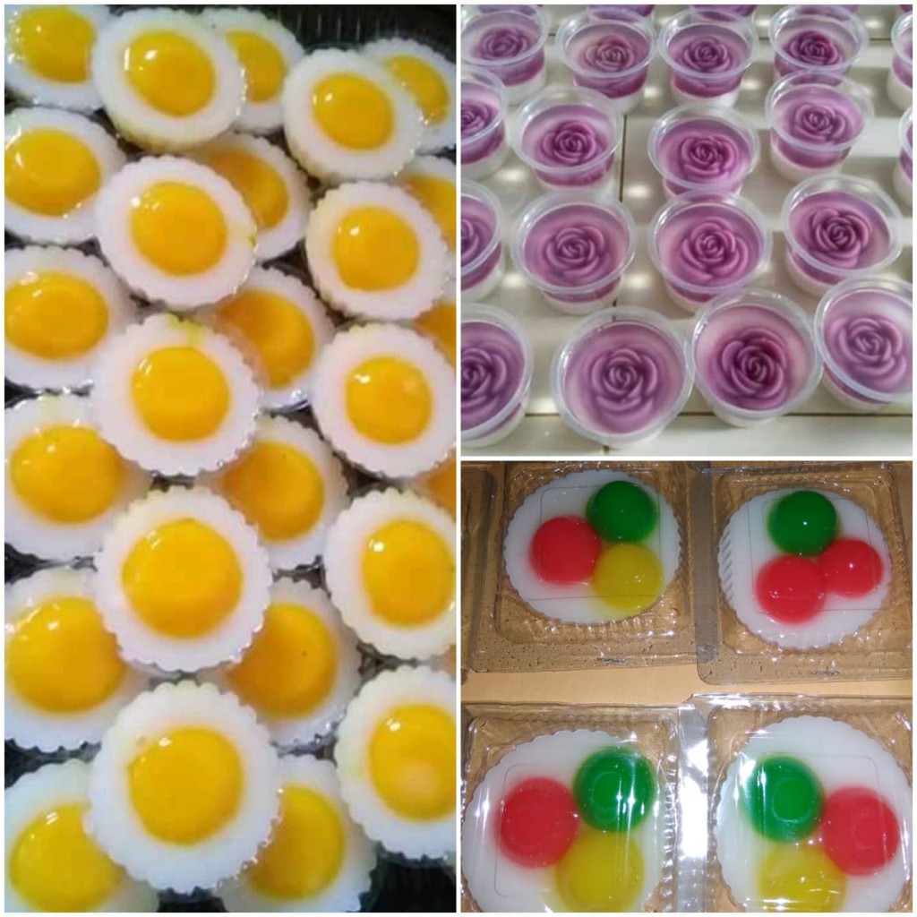 

Aneka Puding Karakter | Jajanan Pasar | Puding Telor Ceplok | Puding Mawar | Puding Ikan Koi