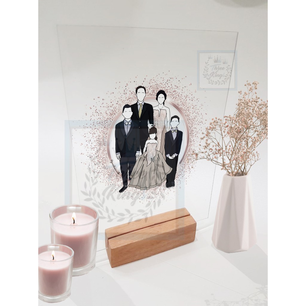 

(Custom ) Portrait / Illustration / Digital Drawing – PRINTED ACRYLIC WOOD STAND