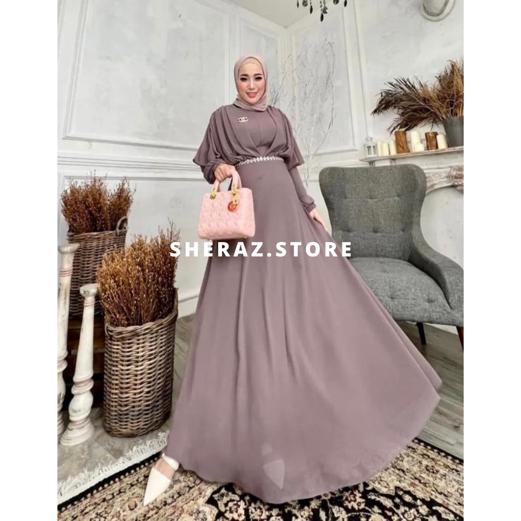 Gamis Kondangan Wanita Jumbo Ld 120 130 140 LUMINA DRESS S M L XL XXL XXXL 5L Gamis Remaja Ceruty Babydoll Terbaru