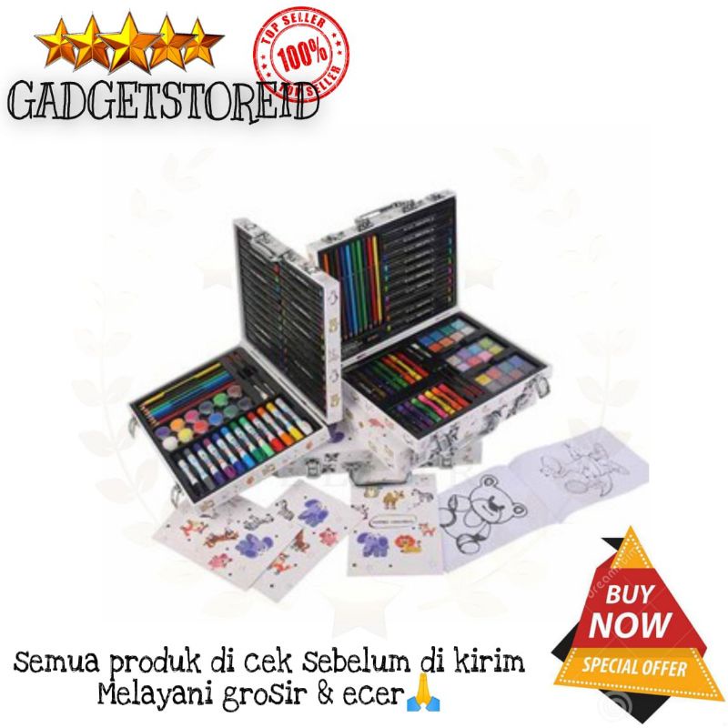 

GG - Crayon Set Koper Isi 54 pcs kuda Untuk Mewarnai / Kado Anak Lengkap Bahan Premium / Koper Art Set Drawing Set Anak Komplit Crayon Melukis Anak