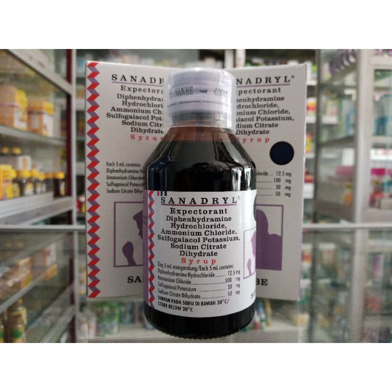 SANADRYL EXPECTORANT SIRUP 120ML | Obat Batuk Berdahak ED 10/2024