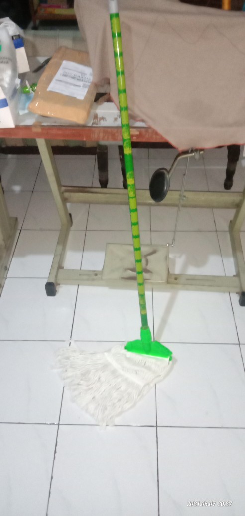 Pel Lantai Jepit Amerika Kain Katun Pel Lantai Gagang