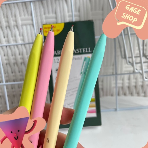 

pulpen gel cetek faber castel p7 pastel (4/8/12 pcs) pena tinta hitam kebutuhan sekolah anak alat tulis pen lucu imut bolpen unik fancy keren bisa COD termurah import
