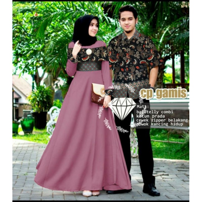 CP MARSELLA BATIK, COUPLE PASANGAN, BALOTELLI PRADA, GAMIS HIJAB MUSLIM, DRESS MAXY