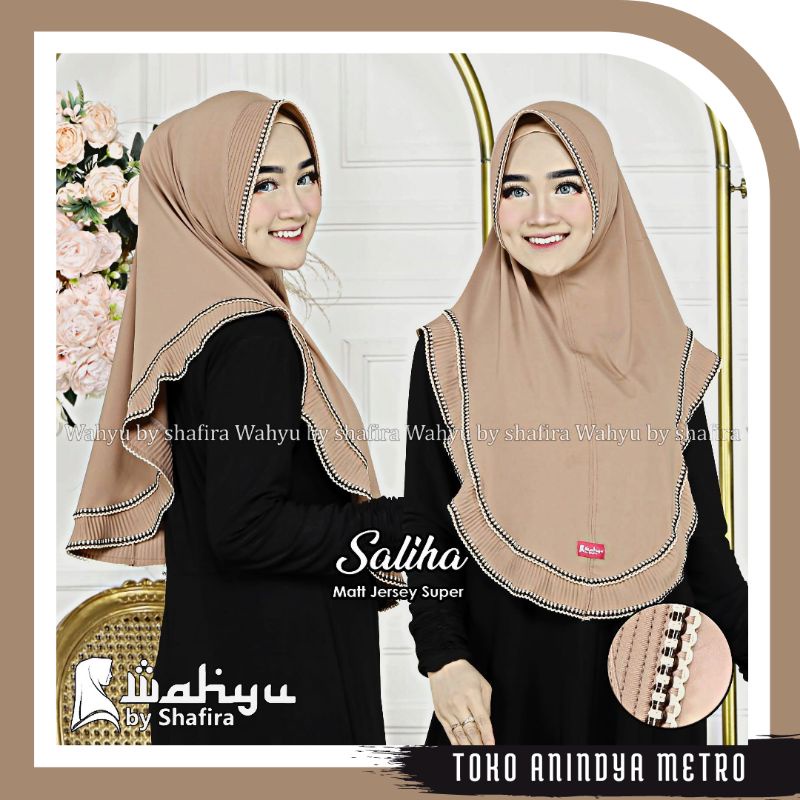 Hijab Instan/ Bergo Wahyu Saliha Jersey Super Prisket