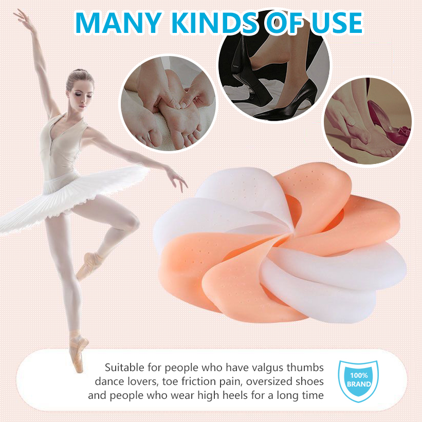 Silicone Gel Dance Point Pads untuk Ballet Dancing Toe Kaki Depan Pad Sepatu Sol Sisipkan 1 Pasang