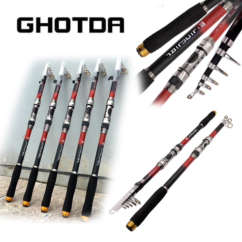 Joran Pancing Ghotda Telescopic Super Hard Carbon Fiber Fishing Rod