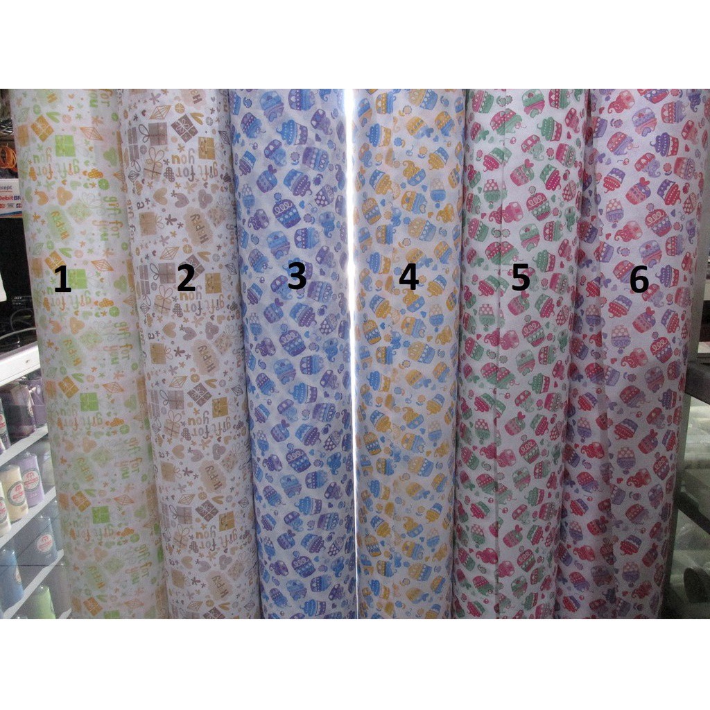 Kain Spunbond MOTIF 75gsm (Meteran)(100x160cm) wallpaper - flower wrapping