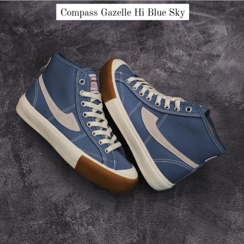 Sepatu Compass Gazelle Hi Blue Sky