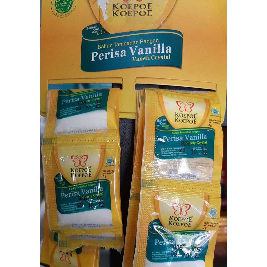 

Perisa Vanila Sachet Kupu Kupu (@ 2 PCS) / Vanila Bubuk Koepoe Koepoe / Vanile Bubuk