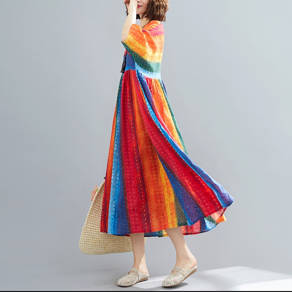 Guavania Loose Maxi Dress Import TM 73001-3