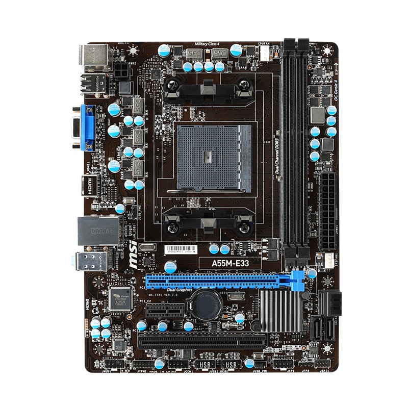 PREORDER MSI A55M-E33 Mother board DDR3 FM2 Motherboard A10-6800K A6-6400K Processor AMD A55 Chipset