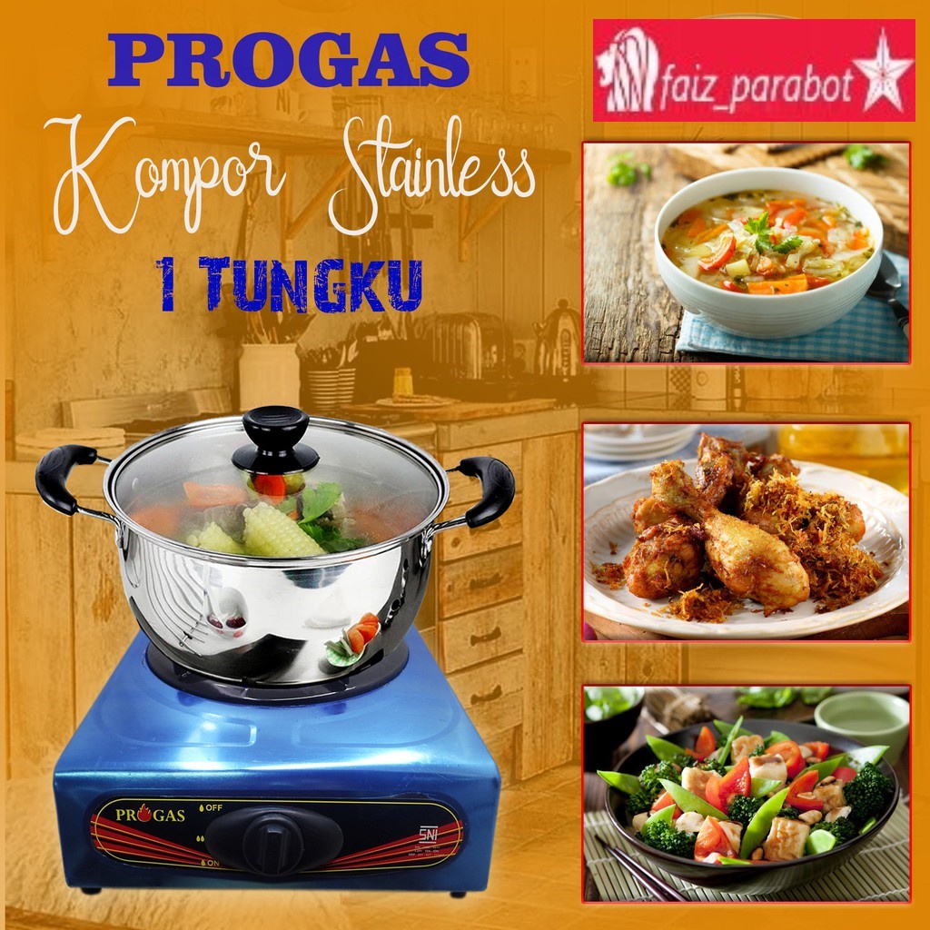 Kompor Gas LPG 1 tungku PROGAS
