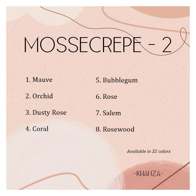 PART 2 - KAIN MOSSECREPE / MOSSCREPE MURAH BAHAN TUNIK GAMIS ATASAN WANITA