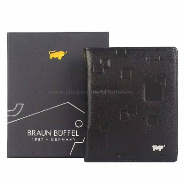 DOMPET KULIT IMPORT PREMIUM PRIA | ORIGINAL BRAUN BUFFEL  BLACK