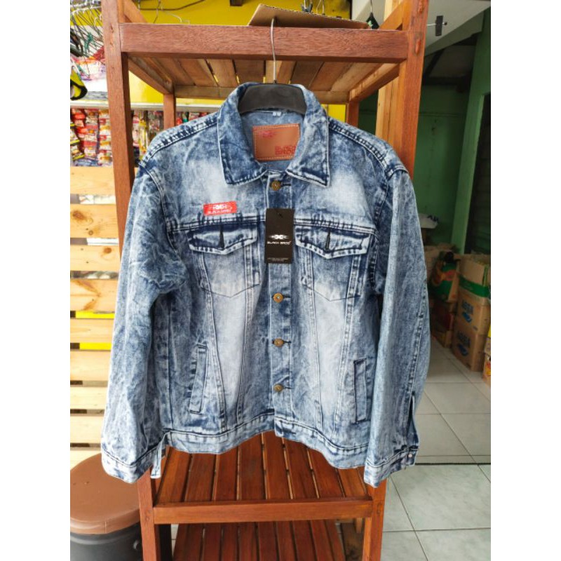 Jaket Jeans Washing Black Brog JEKET JEANS ORIGINAL JAKET WOSH HITAM BIRU JAKET HITS