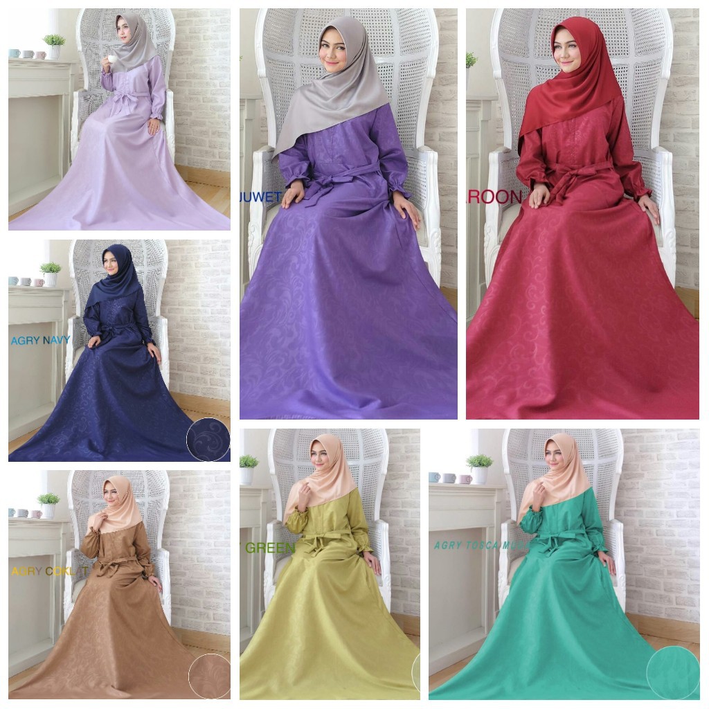 NEW!! GAMIS EMBOS EMMA Polos Basic Bahan Katun Emboss XL - Citra maxi dress jumbo