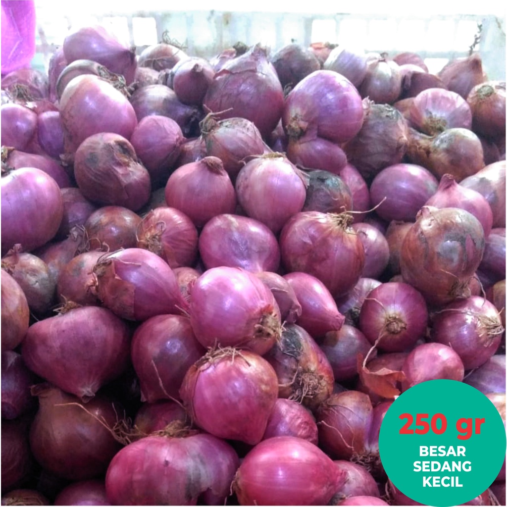 

BAWANG MERAH 250 gr - CAMPUR (besar-sedang-kecil)
