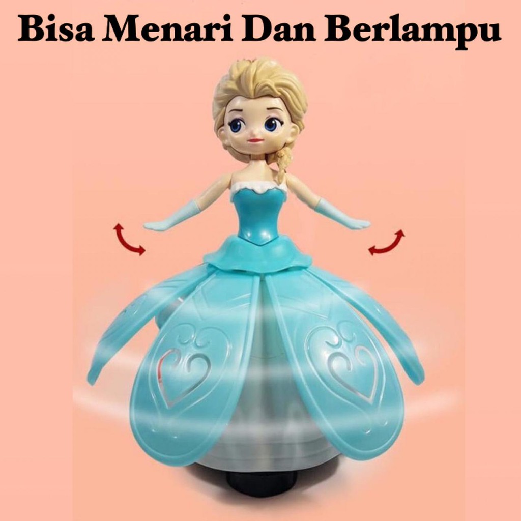 [FUNNY]Mainan Anak Perempuan Dancing Princess Elsa Dan Sophia Berlampu Bisa Menari Dan Music