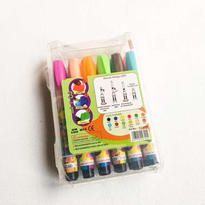 

PAINTMATE WASHABLE SILKY CRAYON 12 WARNA / OIL PASTEL / WATERCOLOR