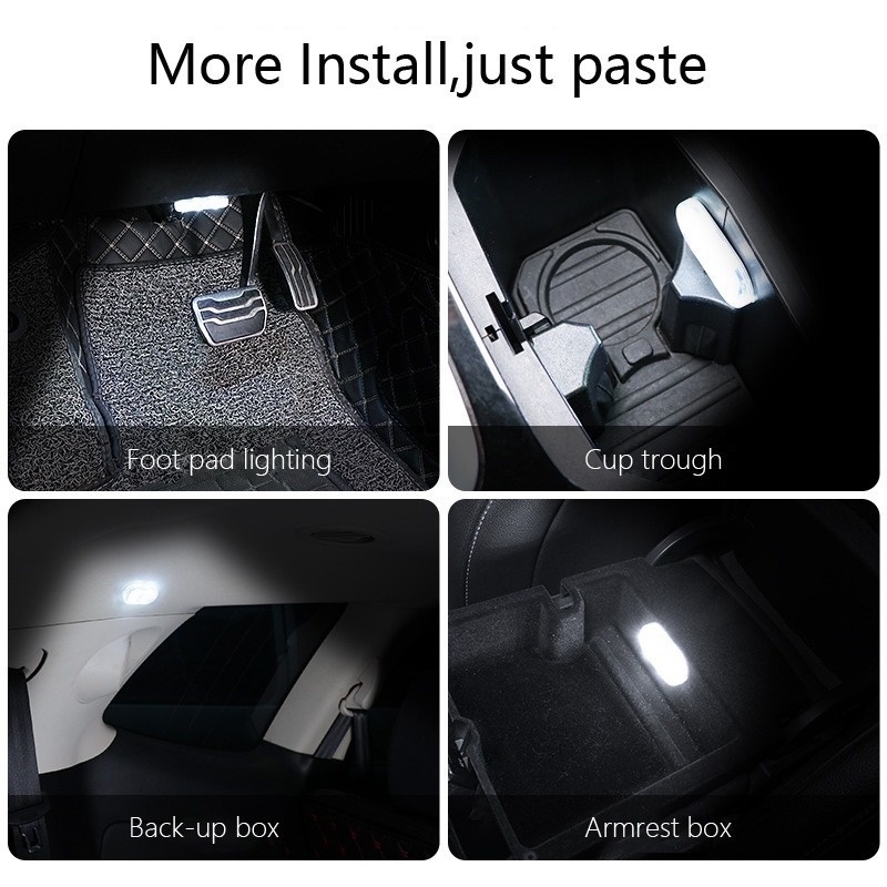 Car Interior Touch Light lampu tempel mobil/ Lampu Sentuh Interior Mobil /Mobil Touch Ligh/Led tempel serbaguna lemari rumah kabin mobil/Lampu Plafon Atap Mobil Aksesoris Pencahayaan Mobi/Aksesoris Interior Mobill