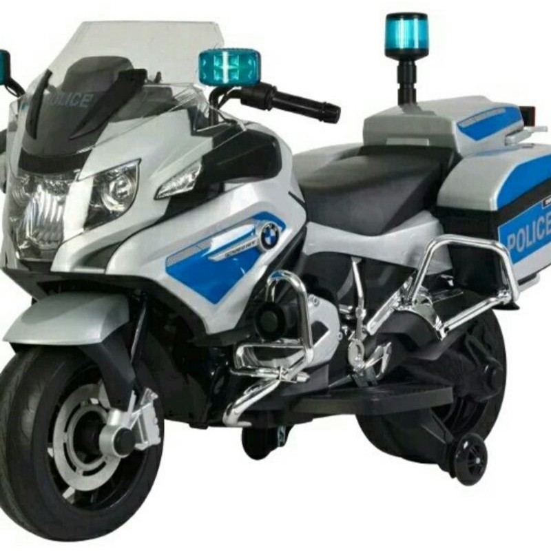 Mainan Anak motor Aki Pliko BMW Police PK 3828 R1200RT-P Lisensi Bisa 2 anak