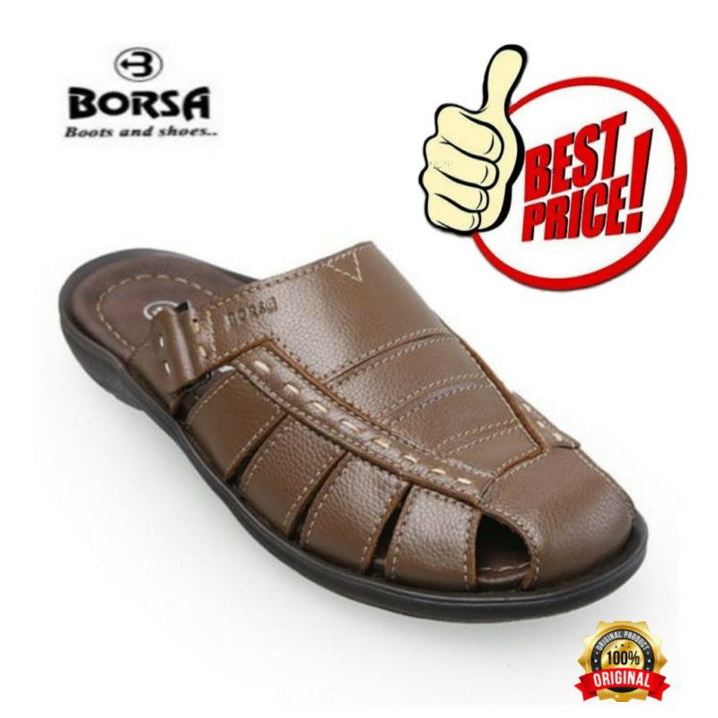 SANDAL BUSTONG KULIT ASLI PRIA DEWASA - BORSA RHODES ORIGINAL