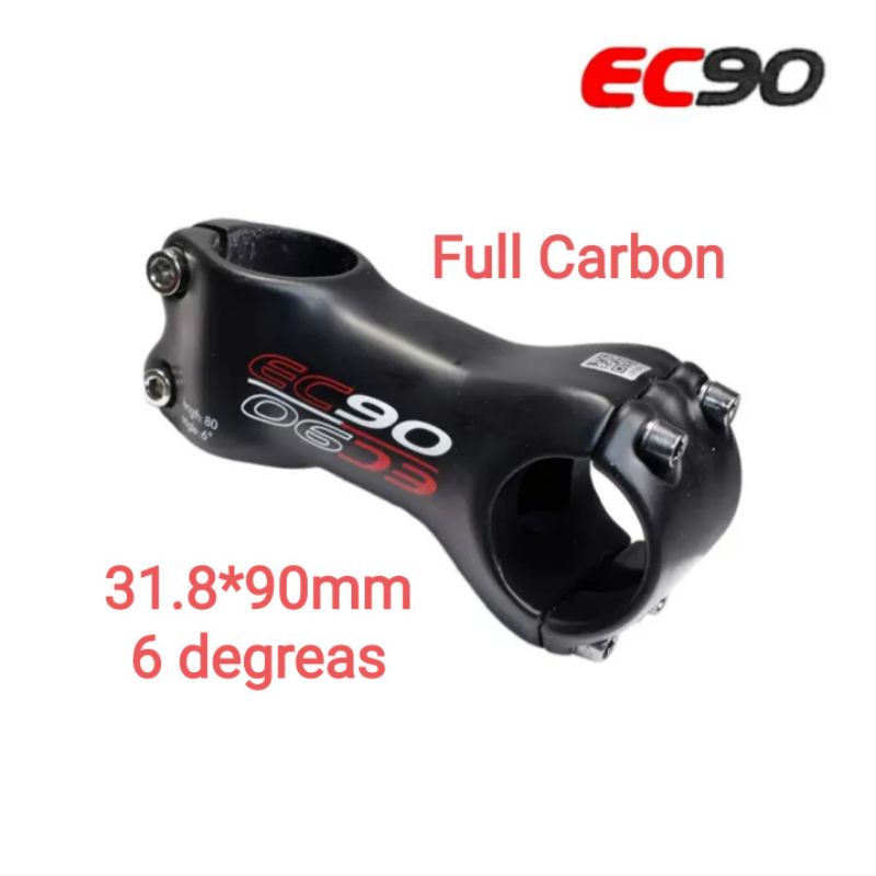 Stem EC90 Full Carbon 31.8 Panjang 9 cm 6 derajat Stem Carbon Handlebar Stem Dropbar Sepeda