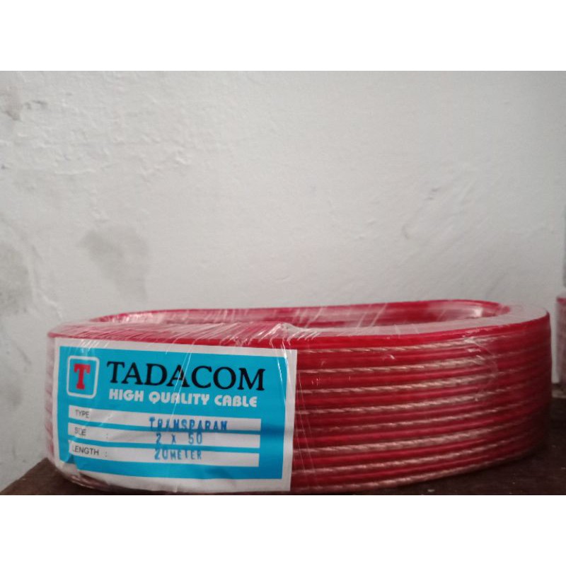 KABEL LISTRIK TRANSPARAN 2 X 30 KABEL SERABUT ( 1 ROLL = 20 METER )