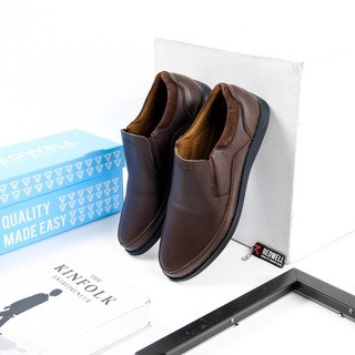 (COD)Sepatu Pria Kulit Asli Loafer KICKER FRANCE Casual Formal Murah Berkualitas Terbaik dan Original/sepatu kantor/bisa COD (Bayar ditempat)