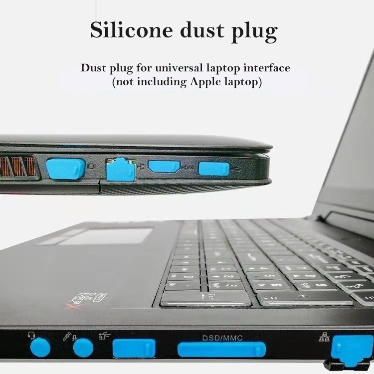 16pcs / Set Plug Penutup Port Usb / Hdmi / Rj45 Anti Debu / Air Bahan Silikon Warna-Warni Untuk Laptop