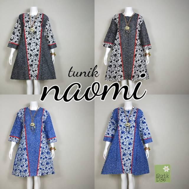 Tunik Naomi atasan Baju batik modern wanita kerja