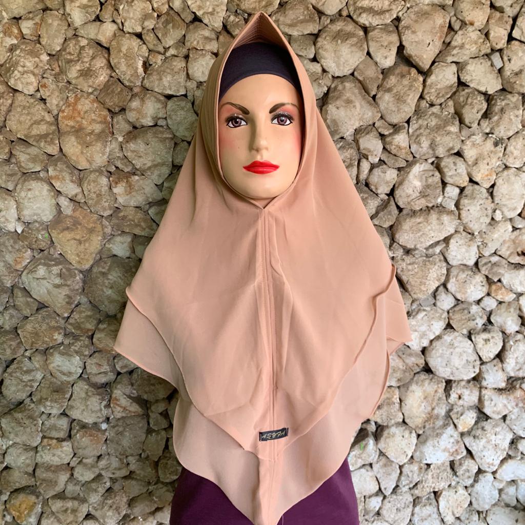 KERUDUNG CERUTY INSTAN 2 LAYAR MINI JILBAB CERUTY  BERGO CERUTY  HIJAB INSTAN