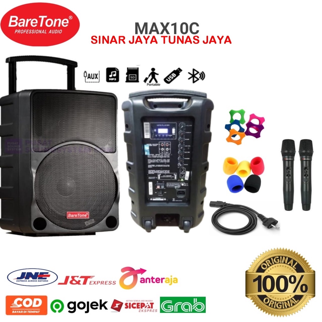 Paket Speaker Aktif Meeting Portable Baretone 10 inch MAX10C / MAX10H Original max 10