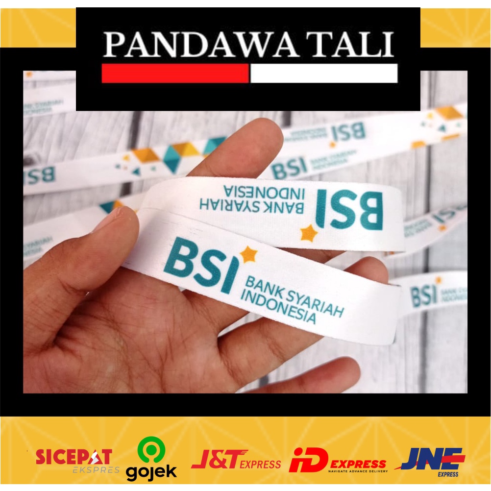 

Lanyar BSI PUTIH/BSI Bank Syariah Indonesia / Lanyard Custom Murah / FREE CASE