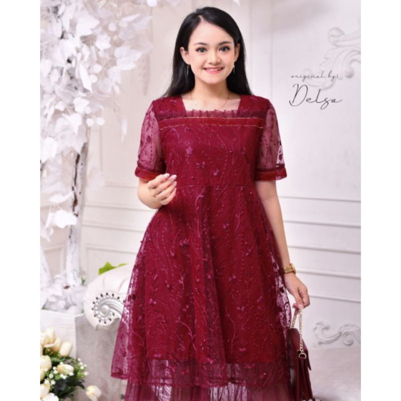 BISA COD!!DRESS NATAL WANITA TERBARU DRESS PESTA WANITA