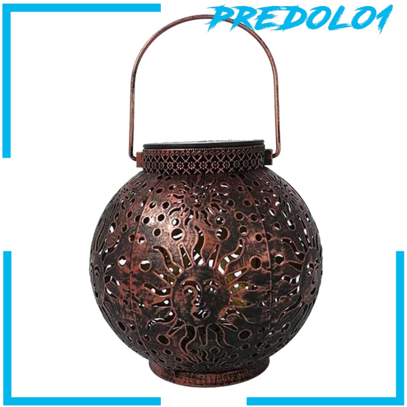 [PREDOLO1] Garden Hanging LED Solar Lantern Hollow Landscape Lamp