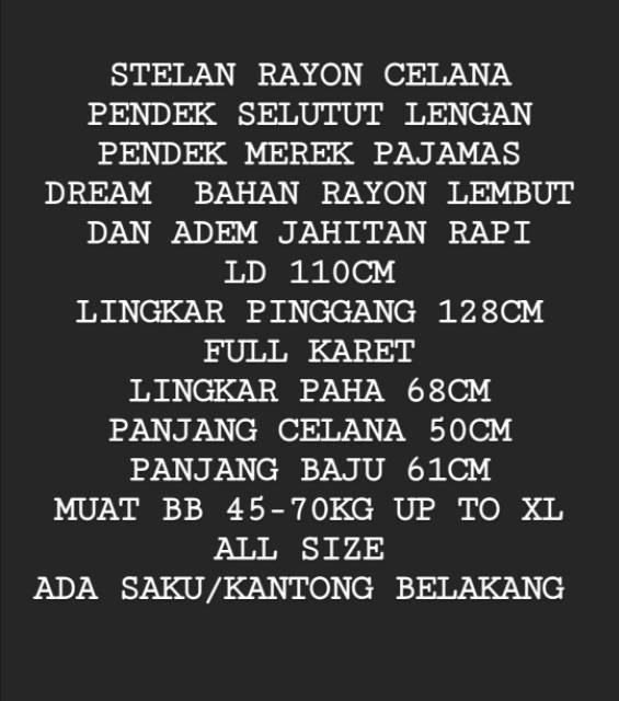 STELAN RAYON CELANA PENDEK SELUTUT