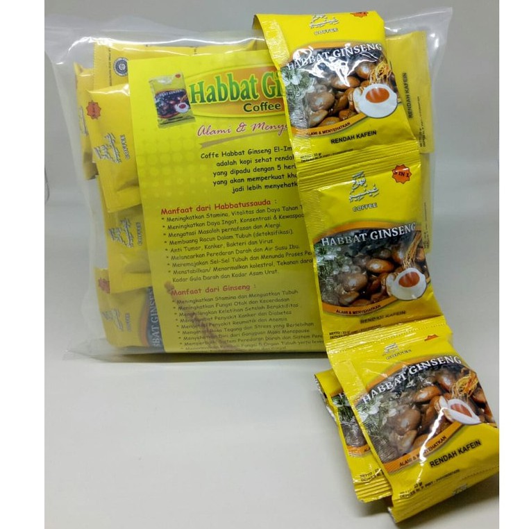 

kopi Habbasy Ginseng 1pak isi 3 renceng