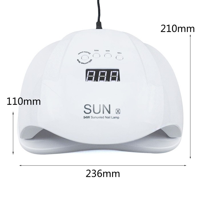 Pengering Kutek Kuku Gel SUN-X UV LED 54W Nail Dryer RainSolid