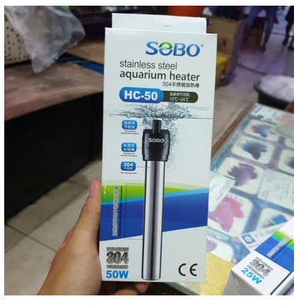 Sobo Aquarium Heater 25 200 Watt/ Pemanas/ Penghangat air aquarium