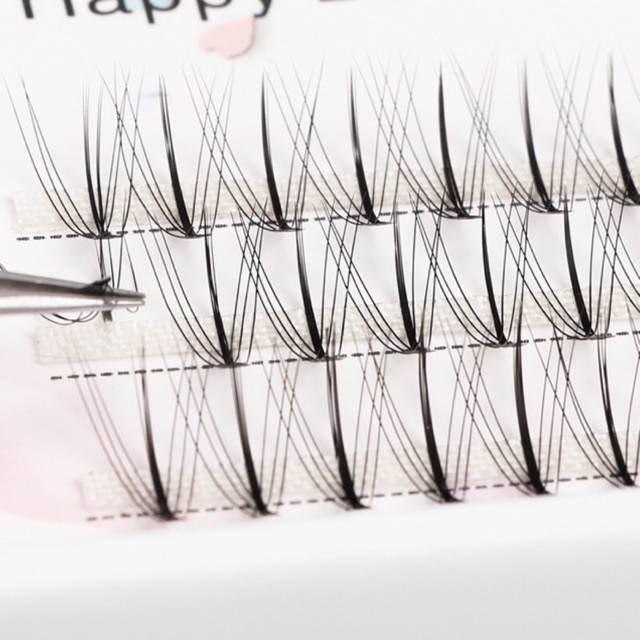 THINKERBELL 03 - EYELASH THAILAND KOREAN SINGLE CLUSTER - Professional Eyelash Extension Fans Premade Fishtail A Shape Spike Lashes Fluffy Eyelash Kit for Beauty Makeup